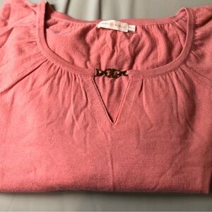 Tory Burch cashmere sweater, dusty peach/pink color, size xLarge.